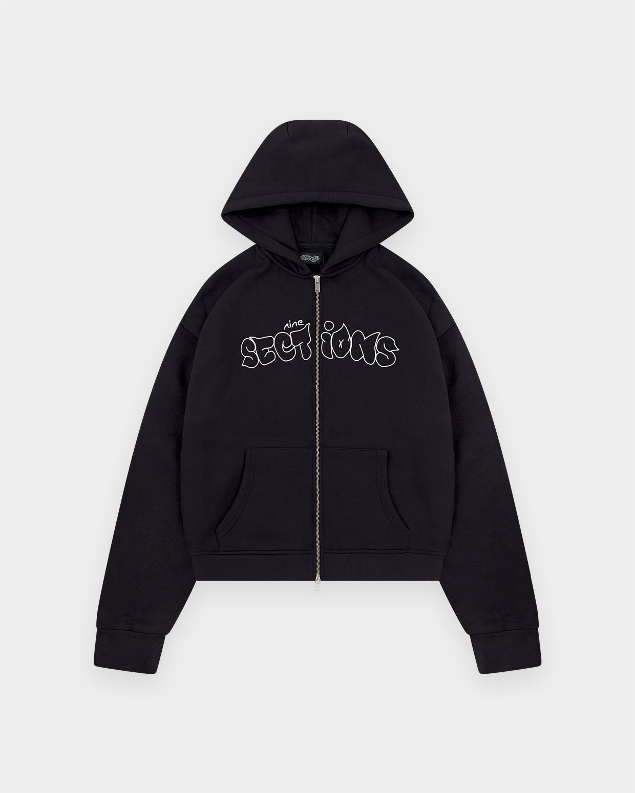 9SECTIONS ZIP HOODIE - BLACK