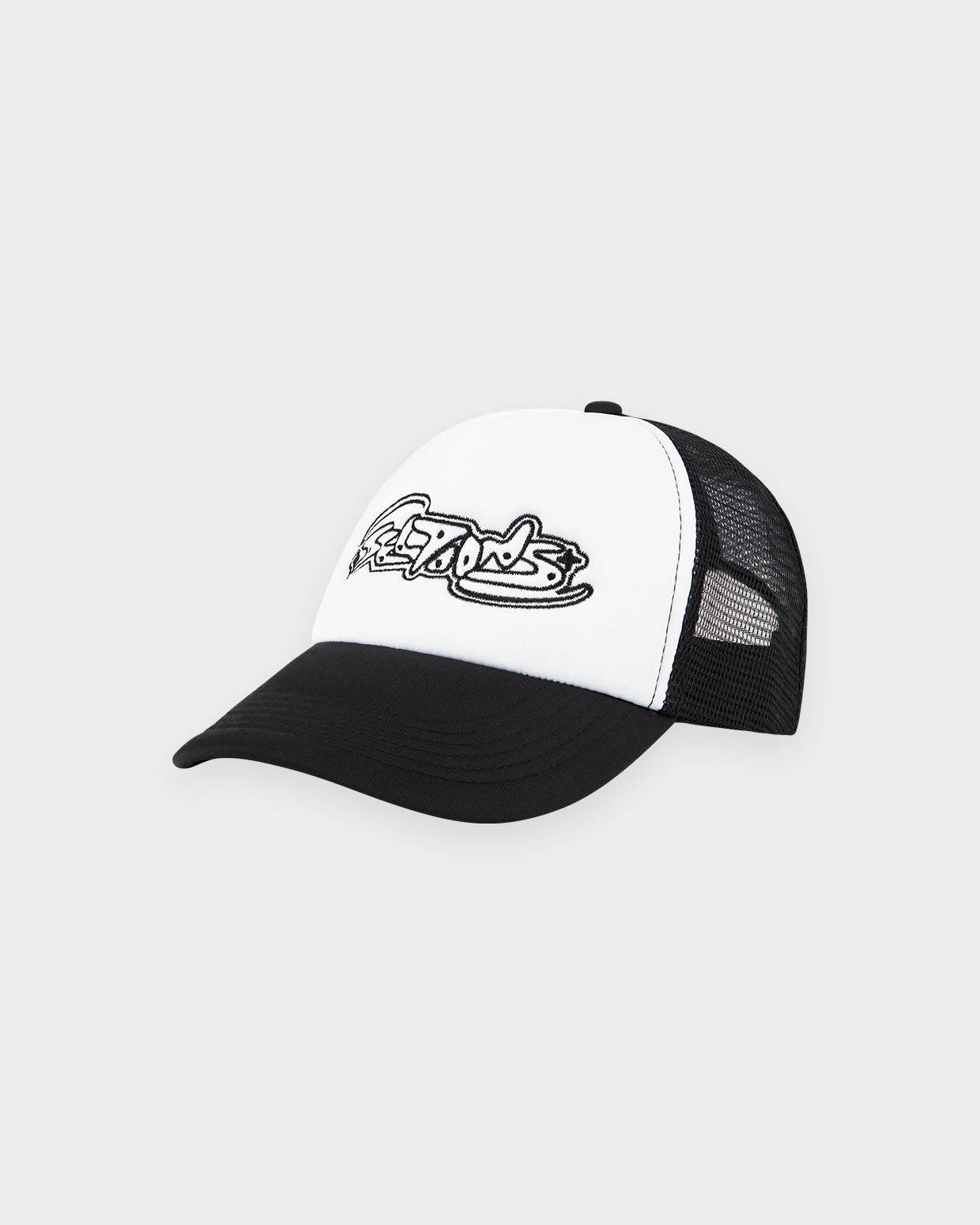 9SECTIONS TRUCKER CAP - BLACK & WHITE